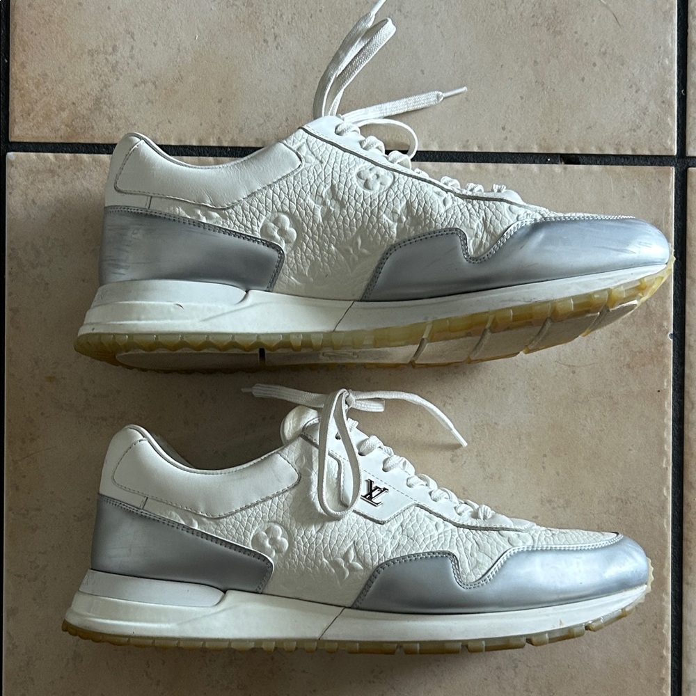 Louis Vuitton White and Gray Athletic Shoes - Picture 6 of 9
